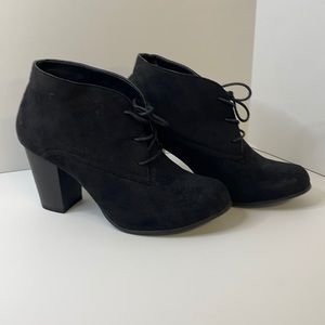 Black heeled booties